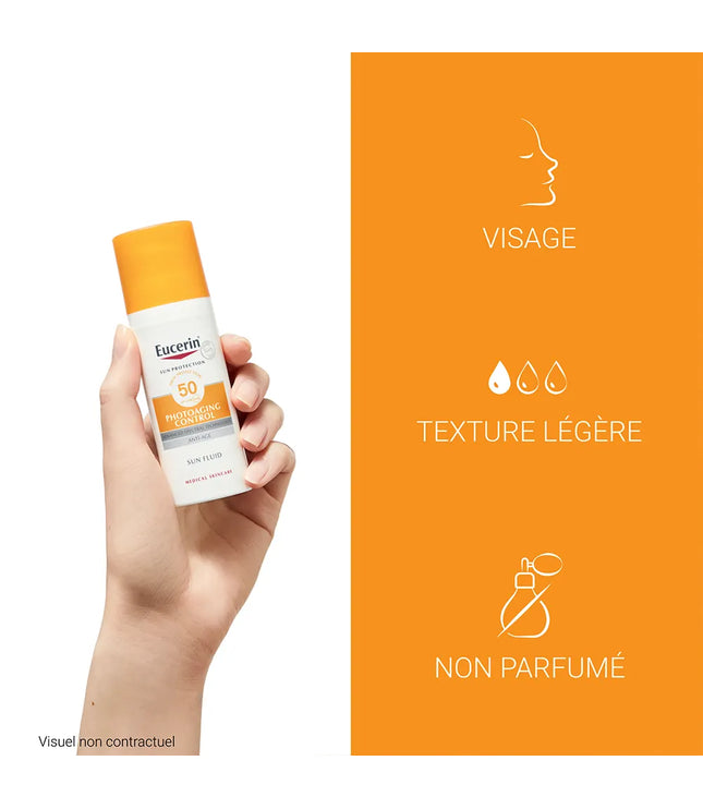 EUCERIN SUN PROTECTION SPF50 Fluide Solaire Anti-Âge - 50ml