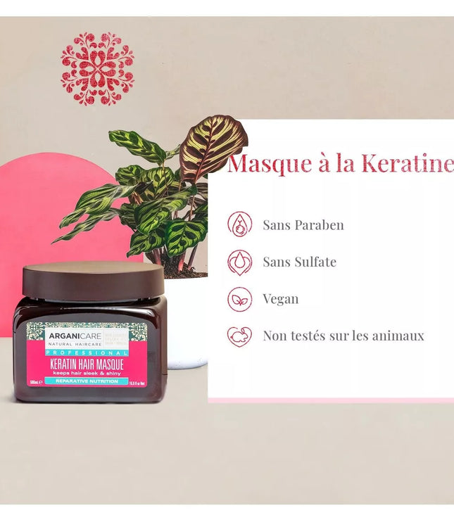 ARGANICARE Masque réparateur et nutritif - Kératine