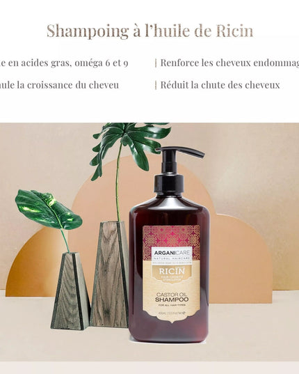 ARGANICARE HUILE DE RICIN Shampooing - 400ml