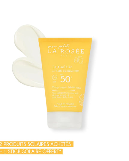LA ROSEE LAIT SOLAIRE SPF50+ à l'Huile d'Abricot BIO - 150ml