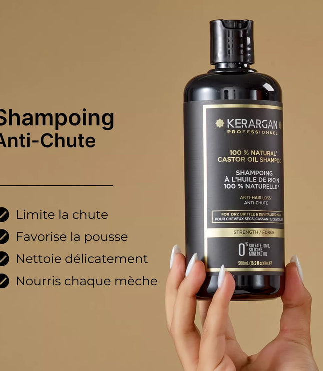 Kerargan - Shampoing Anti-Chute à l'Huile de Ricin - 500ml