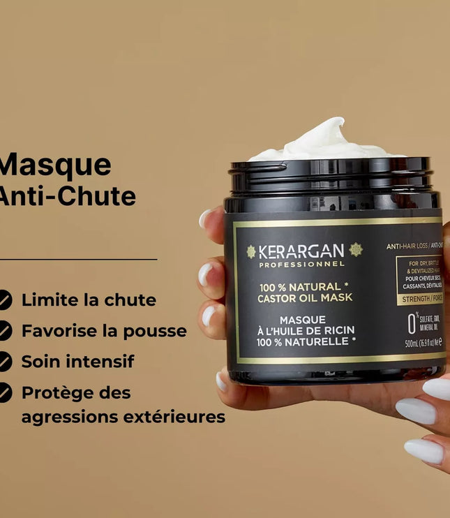Kerargan - Masque Anti-Chute à l'Huile de Ricin - 500ml