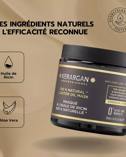 Kerargan - Masque Anti-Chute à l'Huile de Ricin - 500ml