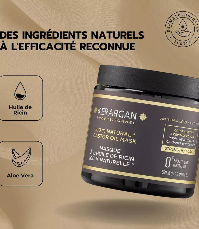 Kerargan - Masque Anti-Chute à l'Huile de Ricin - 500ml