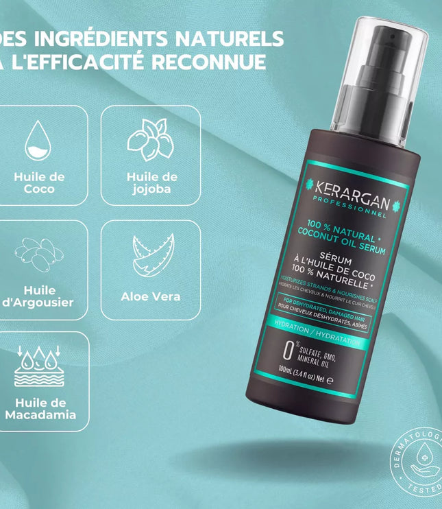 Kerargan - Sérum Hydratant à l'Huile de Coco - 100ml
