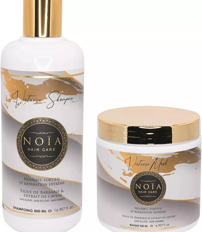 NOÏA HAIRCARE  PACK DUO VIRTUOSE SHAMPOING 500ML + MASQUE 500ML FIGUE DE BARBARIE & CAVIAR