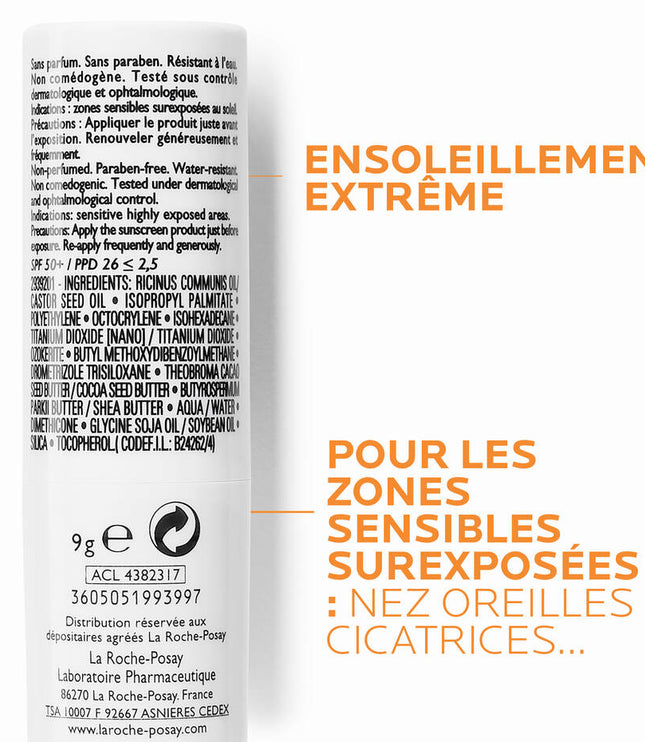 ANTHELIOS XL SPF50+ Stick solaire Zones Sensibles - 7g LA ROCHE POSAY