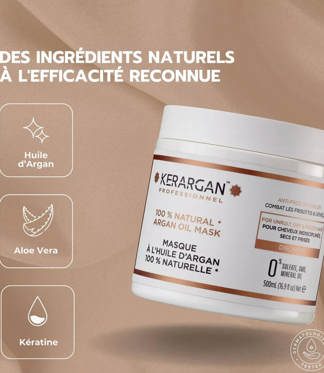 Kerargan - Masque Disciplinant à l'Huile d'Argan - 500ml
