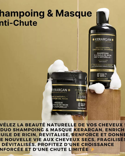 Kerargan - Duo Anti-Chute Shampoing & Masque Huile de Ricin - 2x500ml