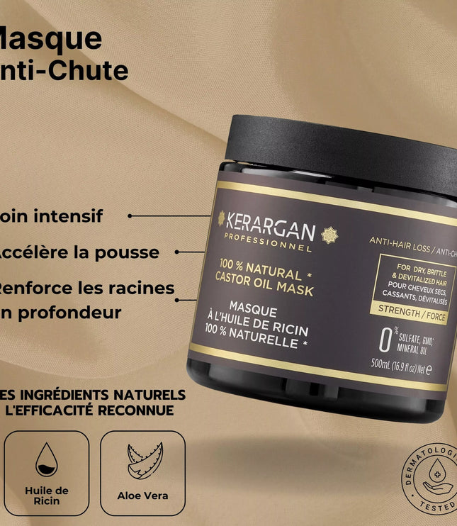 Kerargan - Duo Anti-Chute Shampoing & Masque Huile de Ricin - 2x500ml