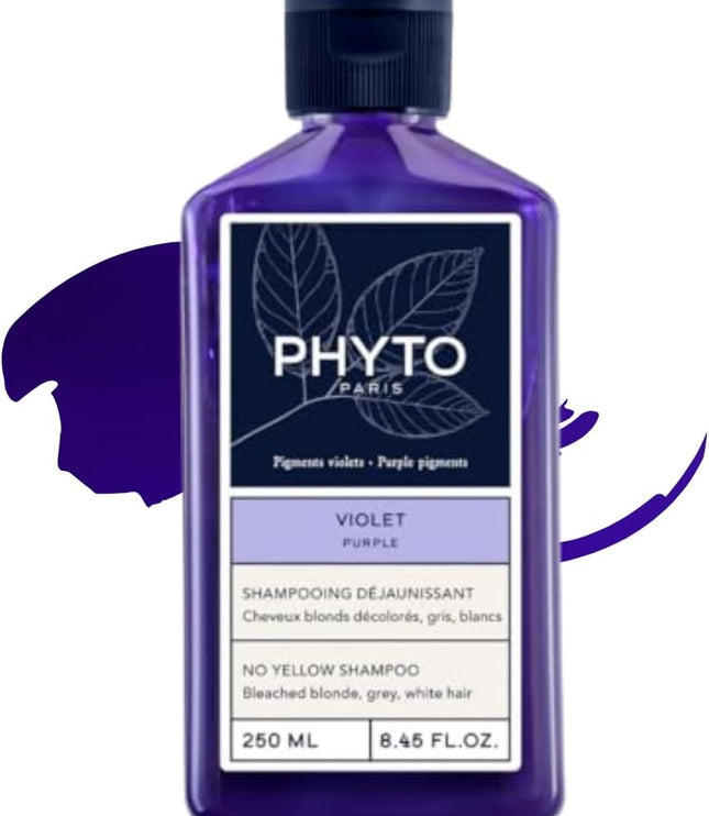 PHYTO VIOLET Shampooing Déjaunissant Cheveux Blonds Gris - 250ml