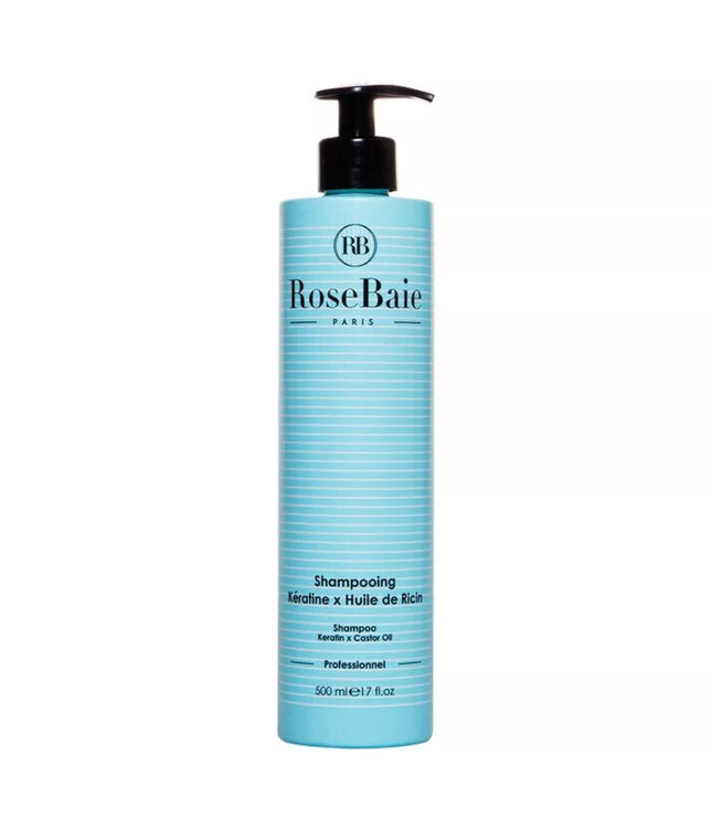 ROSEBAIE SHAMPOOING Kératine et Huile de Ricin 500ml