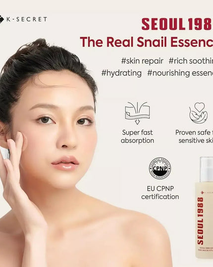 Essence K-SECRET SEOUL 1988 : Mucine d'escargot 97 % + Riz 100 ml
