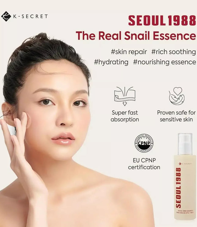 Essence K-SECRET SEOUL 1988 : Mucine d'escargot 97 % + Riz 100 ml