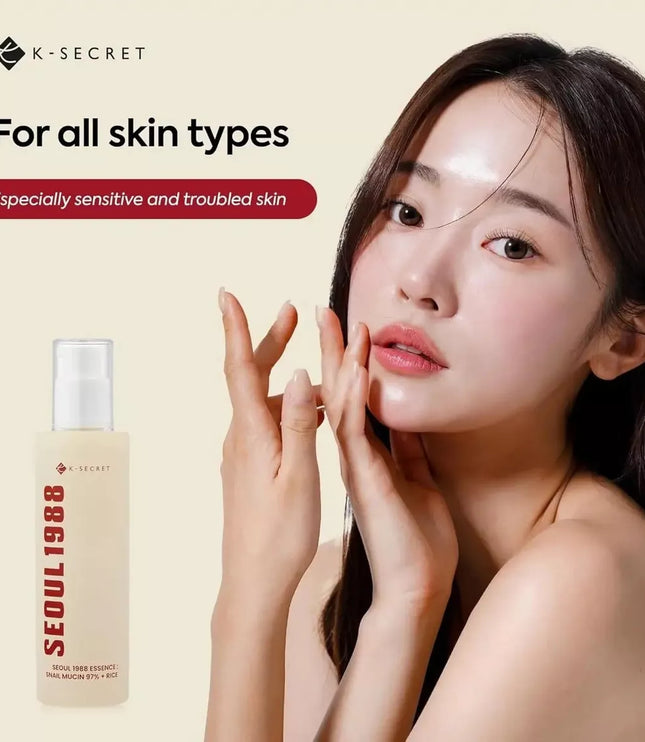 Essence K-SECRET SEOUL 1988 : Mucine d'escargot 97 % + Riz 100 ml
