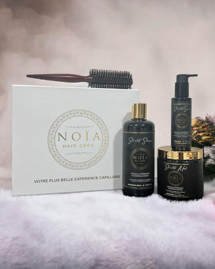 NOÏA HAIRCARE Coffret prestige Trio Antidotes + Peigne de voyage