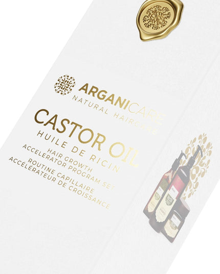ARGANICARE | Shampoing + Masque + Sérum Ricin | Accélérateur de Croissance