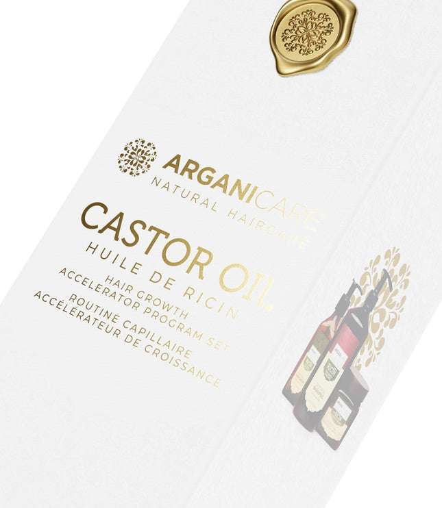 ARGANICARE | Shampoing + Masque + Sérum Ricin | Accélérateur de Croissance