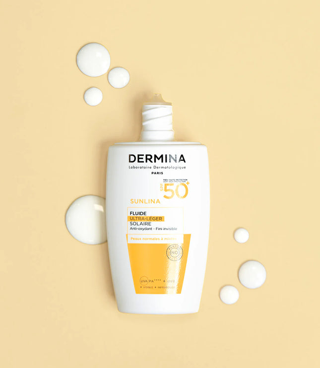 DERMINA SUNLINA SPF50+ Fluide Ultra-Léger - 50ml