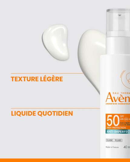 AVÈNE SOLAIRE Fluide SPF50 Anti Imperfections - 40ml