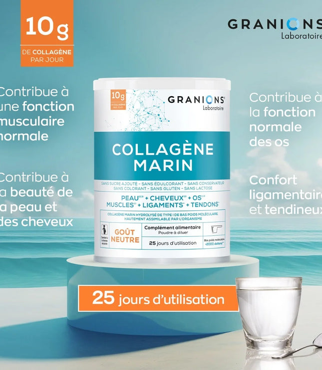 GRANIONS COLLAGENE MARIN Type 1 Goût Neutre - 285g