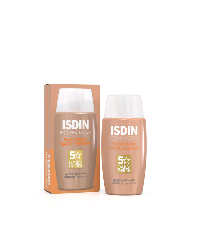 ISDIN FOTOPROTECTOR FUSION WATER MAGIC MEDIUM Crème Solaire Teintée SPF50 - 50ml