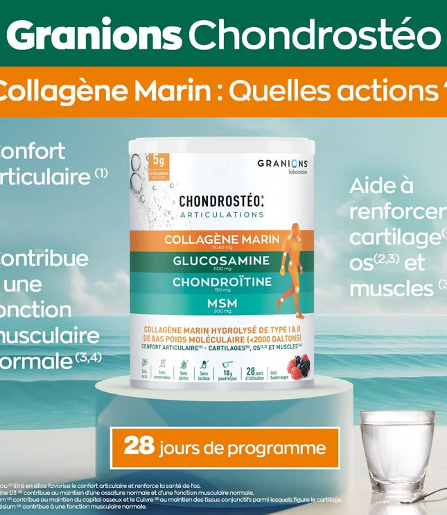 CHONDROSTÉO + Articulations - Collagène Marin - Poudre 280g