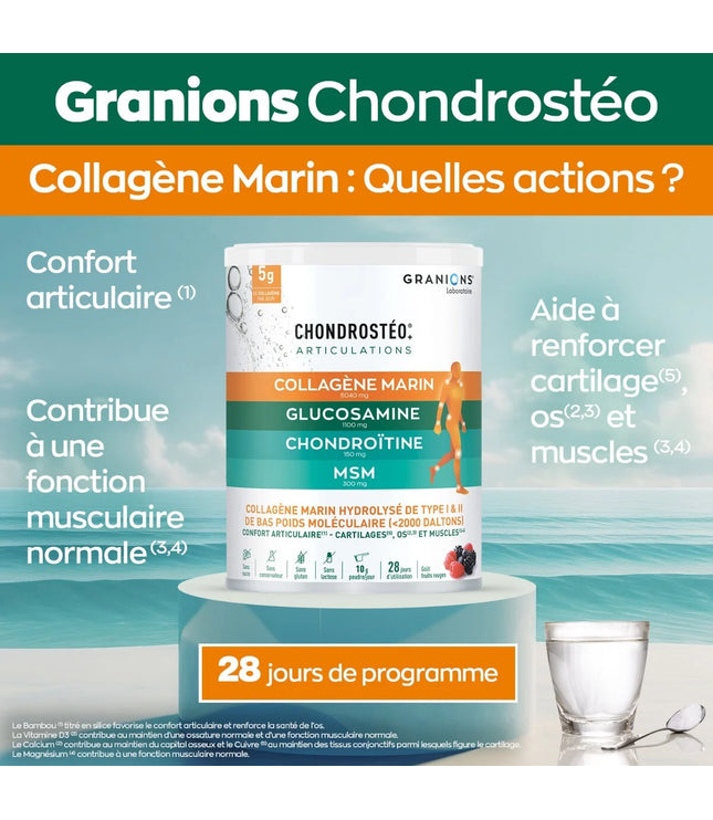CHONDROSTÉO + Articulations - Collagène Marin - Poudre 280g