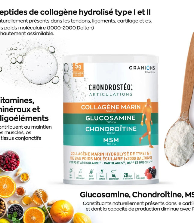 CHONDROSTÉO + Articulations - Collagène Marin - Poudre 280g