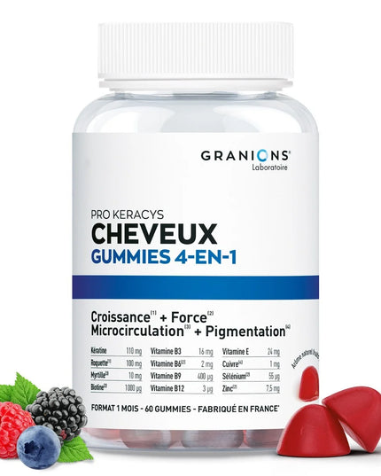 GRANIONS PRO KERACYS Cheveux 4 en 1 - 60 Gummies