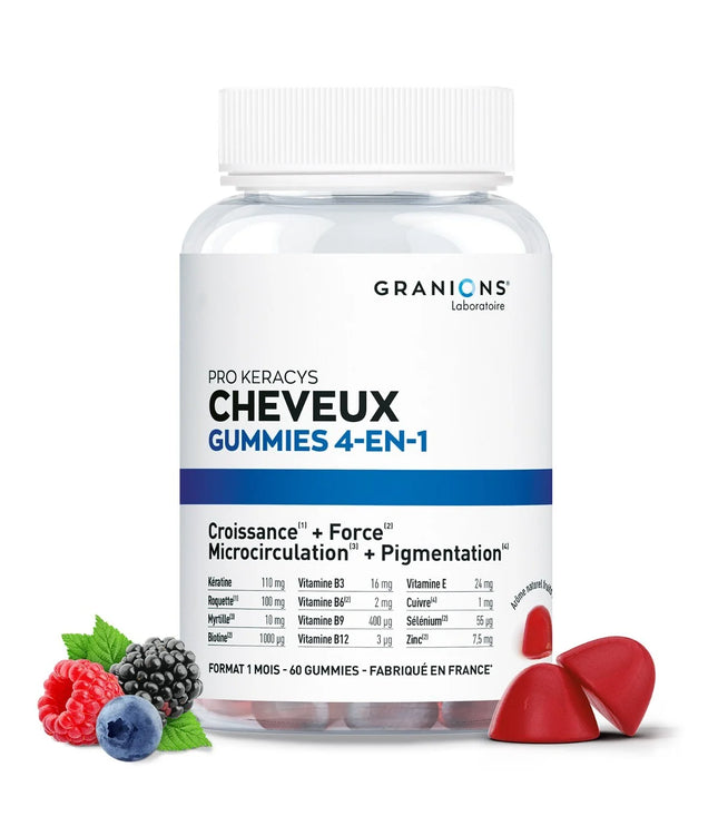 GRANIONS PRO KERACYS Cheveux 4 en 1 - 60 Gummies