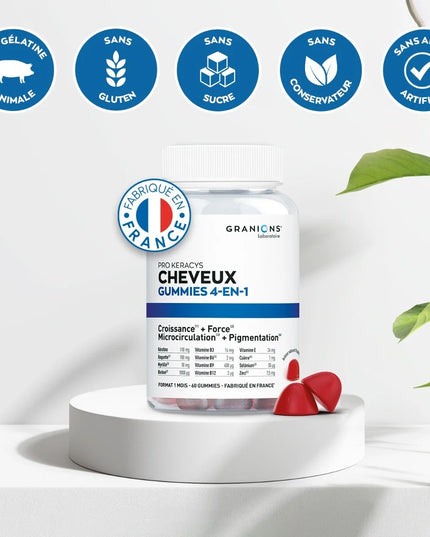 GRANIONS PRO KERACYS Cheveux 4 en 1 - 60 Gummies