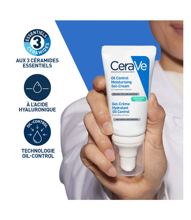 CERAVE Gel-Crème Hydratant Oil Control Visage - 52ml