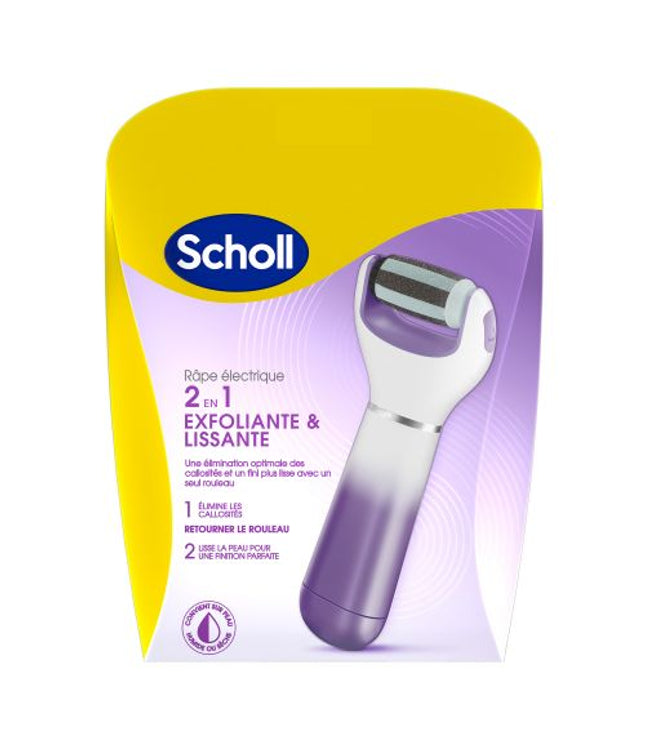 SCHOLL VELVET SMOOTH Râpe électrique Exfoliante & Contour Pied