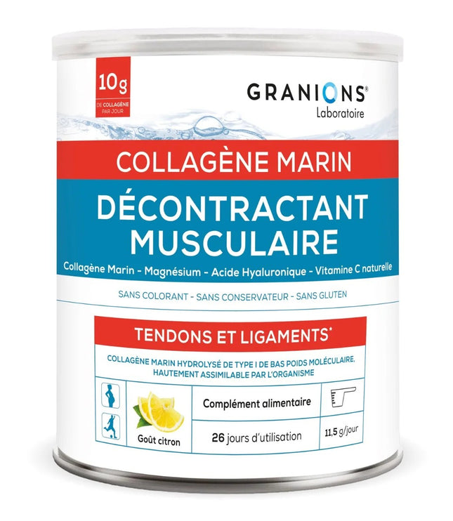GRANIONS DÉCONTRACTANT MUSCULAIRE COLLAGENE MARIN Marin Goût Citron - 300g